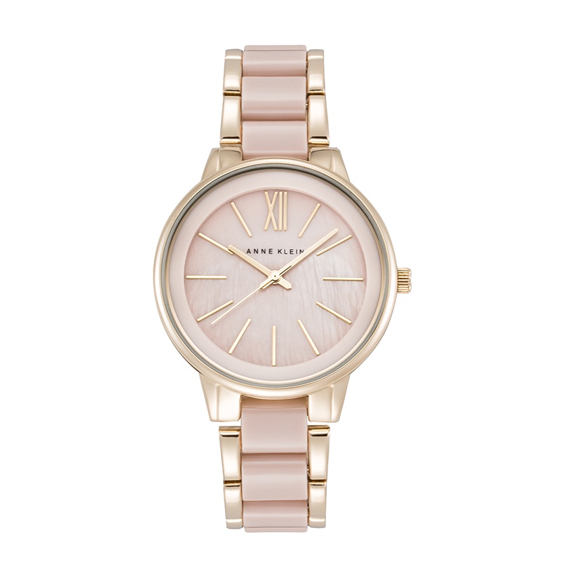 安妮克莱因（ANNE KLEIN）摩登复古系列时尚简约休闲潮流合金表带石英女表AK/1412BMGB