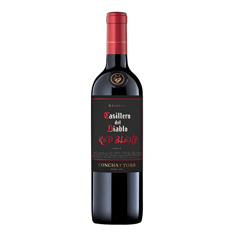 智利原瓶进口干红 Casillero del Diable 干露红魔鬼黑金珍藏干红葡萄酒750ml 单瓶