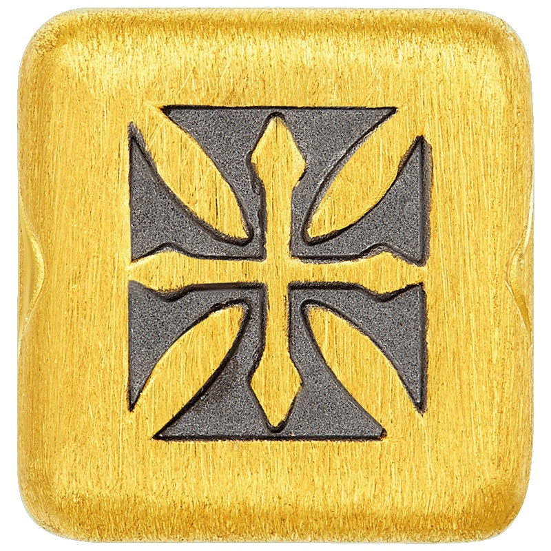 周大福好运图腾男士转运珠足金黄金吊坠R18081