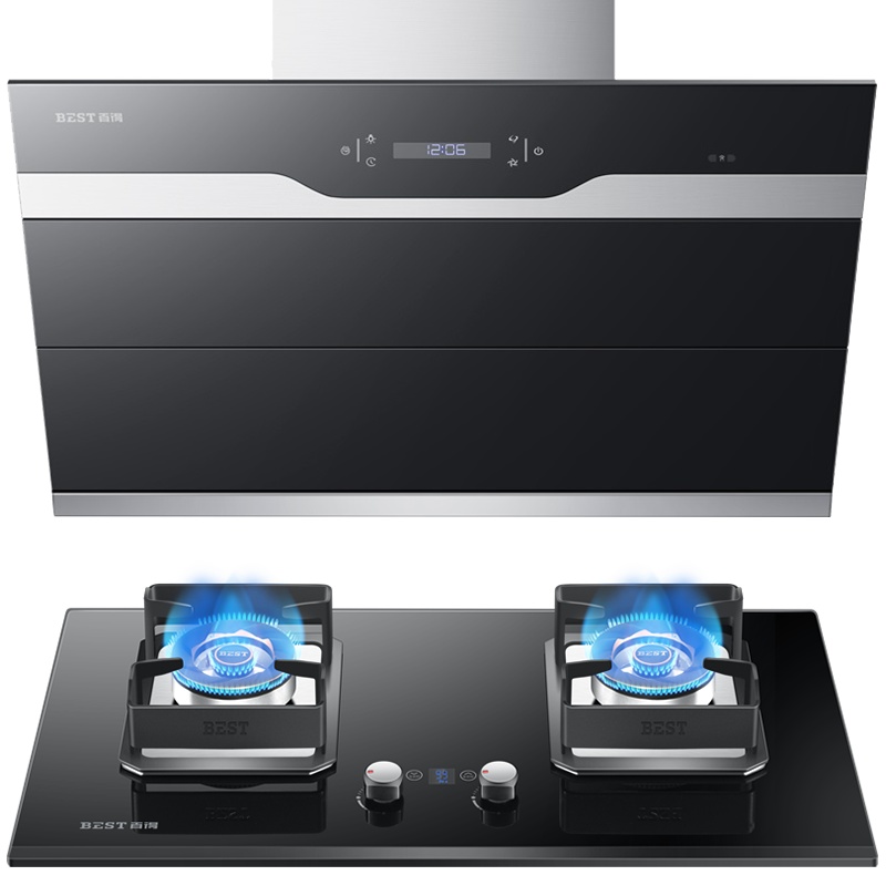 华帝股份百得(BEST)烟灶套餐E501C+DZ50B天然气侧吸抽油烟机燃气灶套装油烟机灶具两件套