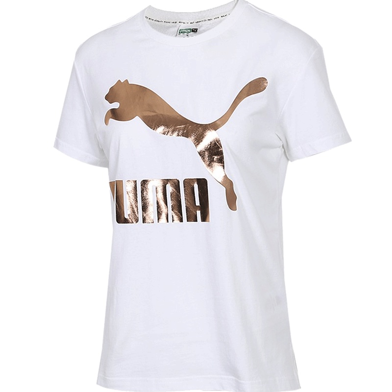 PUMA彪马女装休闲舒适短袖宽松运动透气T恤579406-84