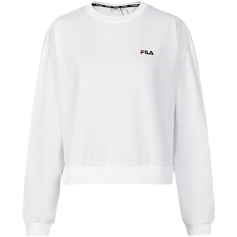 FILA 斐乐 女士 聚酯纤维圆领长袖卫衣运动衫 687693