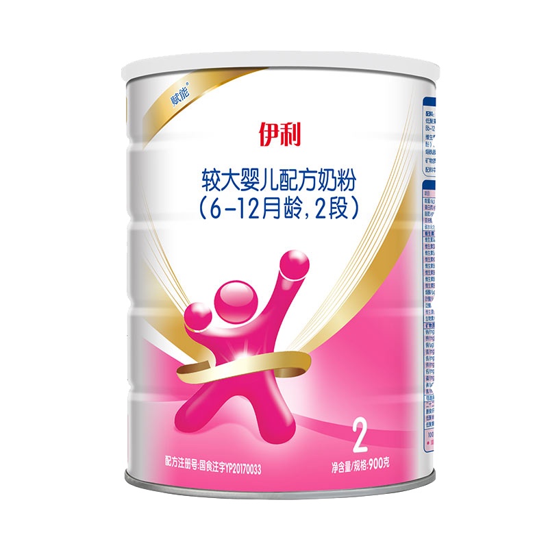 伊利赋能较大婴儿配方奶粉(6-12月龄,2段)900g罐