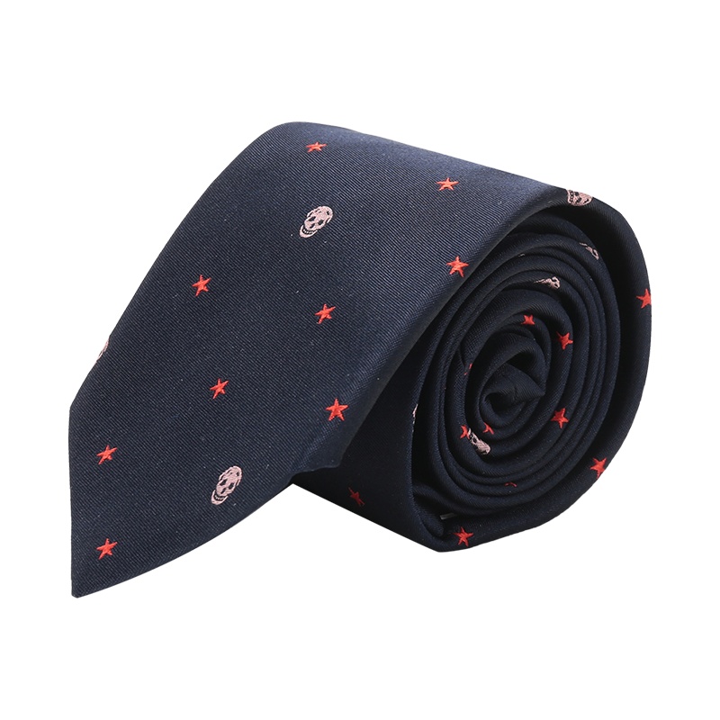 ALEXANDER MCQUEEN 亚历山大·麦昆 男士 桑蚕丝领带623107 4002E