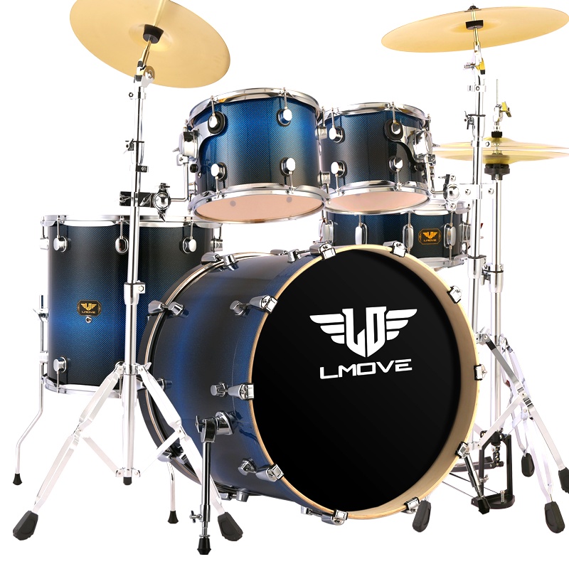 朗动 (LMOVE) LD-M60架子鼓 成年人儿童爵士鼓考级专业演奏打击乐器鼓渐变蓝