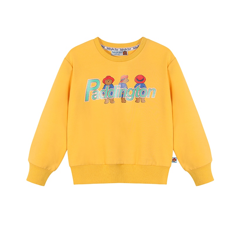 Paddington Bear帕丁顿熊男童卫衣2021年春季新款儿童休闲套头三只熊圆领卫衣