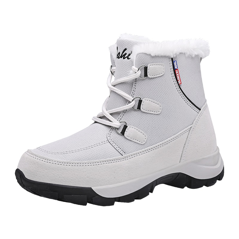 朴尼斯(Pounise休闲鞋雪地靴女2019新款冬季加绒保暖棉鞋子东北户外防水防滑中筒棉靴子 TF79-1622