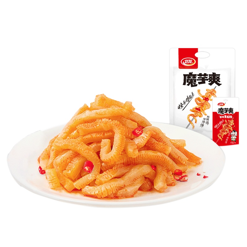 卫龙辣条 魔芋爽500g约28小包 香辣味酸辣麻辣味混合 好吃就在这里