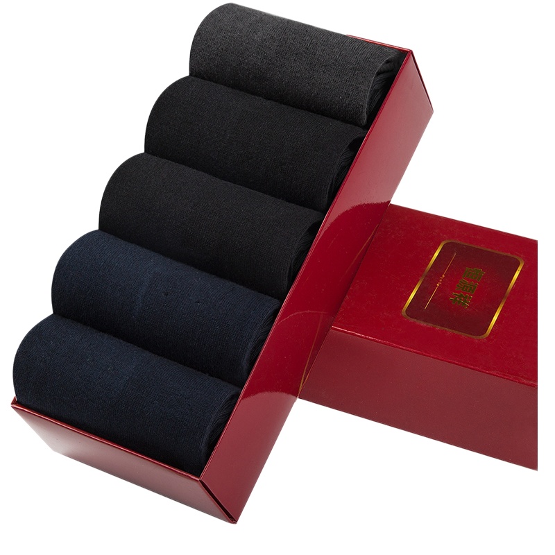 恒源祥袜子男士5双装纯棉四季款吸湿透气男袜 A1158755