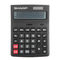 夏普(SHARP)CH-D12计算器 中号计算机 商务计算器 办公计算器 财务用品 黑色 计算机