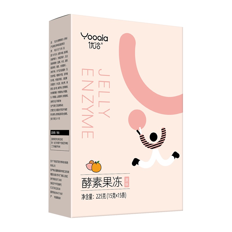 优洽酵素果冻原味225gx4即食复合果蔬益生菌孝素清肠排宿便