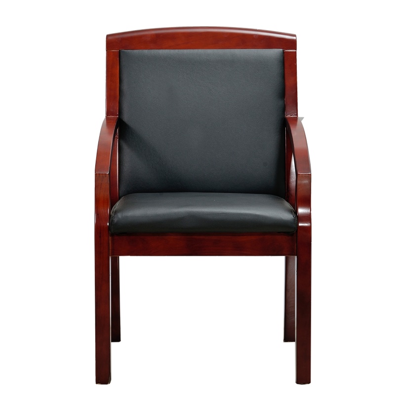 卓澳(ZHUOAO)实木会议椅总裁老板职员办公电脑人体工学皮艺班前椅