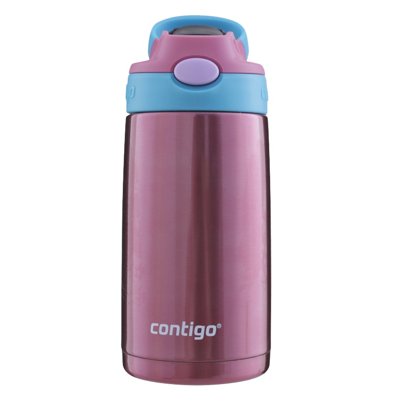 美国contigo康迪克母婴幼儿童保温杯防漏吸管杯水杯男女宝宝学生用保温水杯HBC-GIZ122-粉红色 400ml