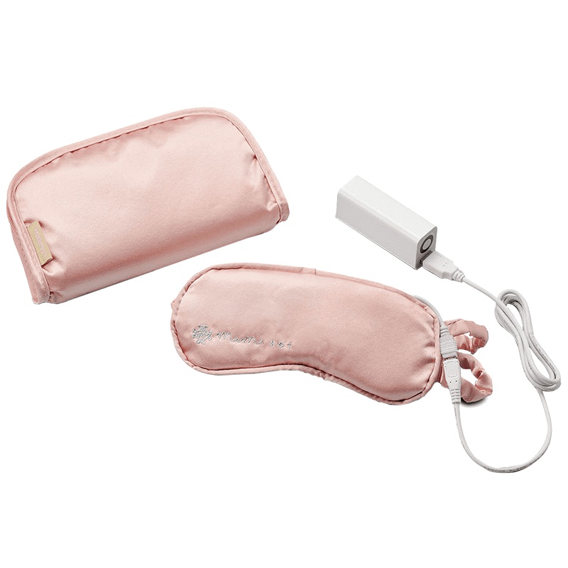 ATEX 猫咪眼罩AX-KX511 日本进口 定时功能 恒温热敷 USB充电式 眼部按摩仪 粉色