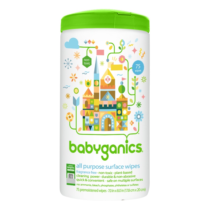 甘尼克宝贝 BabyGanicsTM 多功能家庭清洁湿巾护肤专用 无香型 75抽