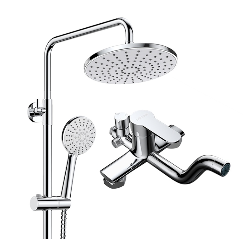 四季沐歌MICOE精铜质主体龙头花洒增压花洒套装挂墙式多出水淋浴花洒套装