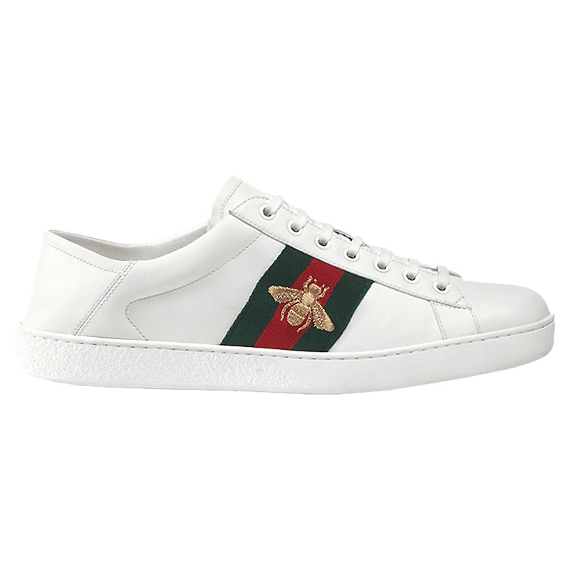 古驰(GUCCI) 白色皮革男士休闲/运动鞋 小白鞋 印花白鞋 473762-A9L60-9067