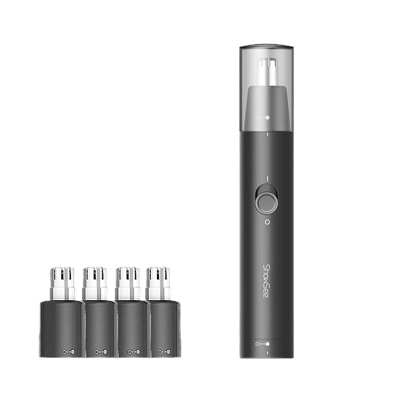 小适(Showsee) 电动便携式鼻毛修剪器C1-BK典藏装(+4备用刀头) 刀头水洗 全方位剃毛 无痛低噪