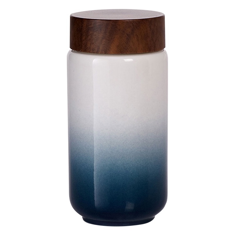 乾唐轩活瓷杯喝彩中直筒随身杯400ml 创意陶瓷茶水杯