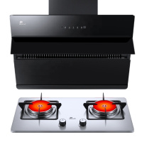 红日(RedSun)家用烟灶套装侧吸式大吸力油烟机不锈钢燃气灶节能灶定时防遗忘JED13H+EM208G 液化气