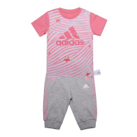 adidas kids阿迪达斯儿童 IN F TEE 34 SET 女婴童短袖 针织套服 CX3478
