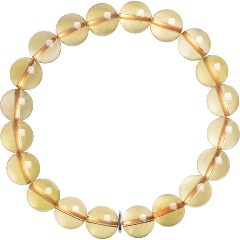 石头记黄水晶手链男女本命年时尚水晶饰品柠檬黄水晶单圈手链