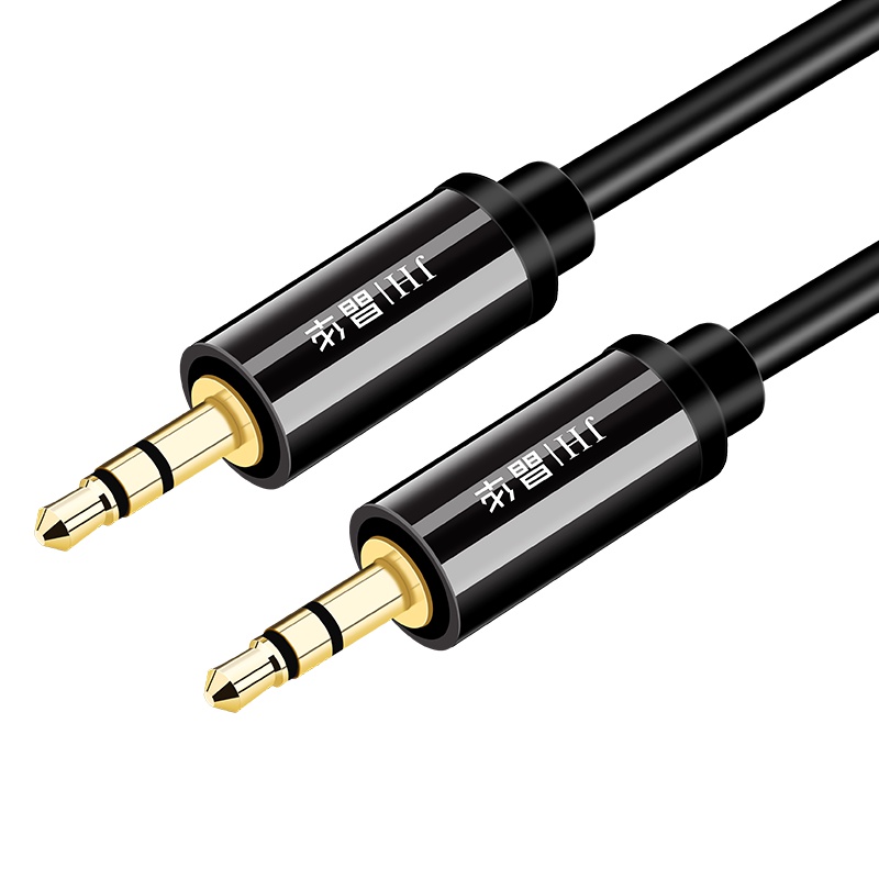 晶华 车载aux音频线车用3.5mm公对公双头耳机手机平板连接汽车音箱音响通用低音炮连接线 1.5米黑色 A140E