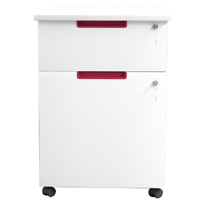 创世人 办公家具活动柜 办公职员文件柜资料柜储物抽屉小矮柜子桌下柜白色