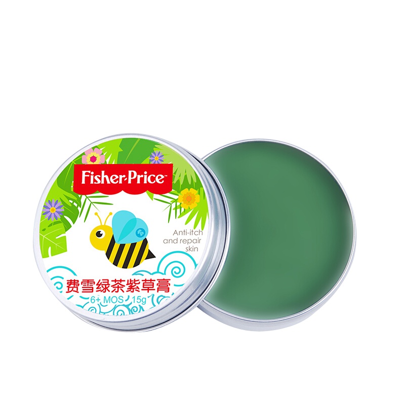 费雪（Fisher-Price） 绿茶紫草膏婴儿宝宝驱蚊防虫叮咬清凉舒缓紫草膏15g