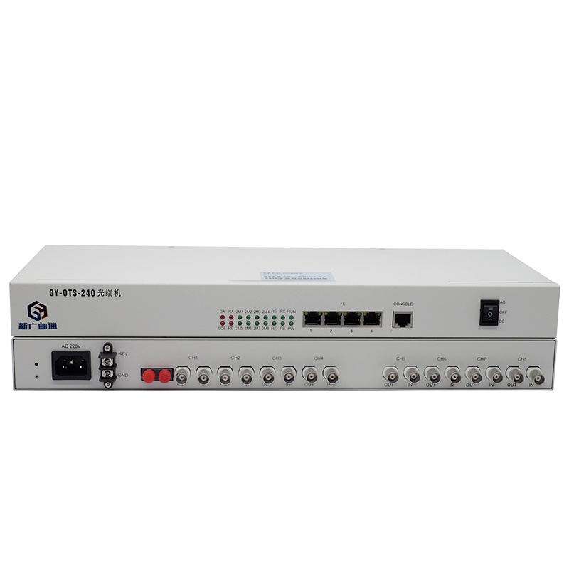 新广邮通(guangyou)GY-OTS-240 8路E1+4路物理隔离百兆网 PDH光端机