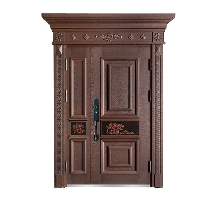 梵蒙 高档别墅甲级拼接10公分子母防盗门 甲级铸铝防爆门 带门头门柱 00587