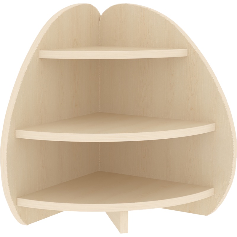 多边形两层转角柜置物架卧室角落边角柜墙角实木置物柜储物柜书架