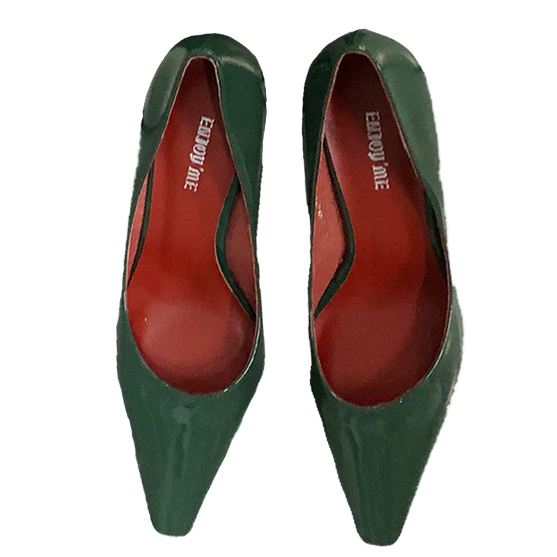 简约小方头跟鞋