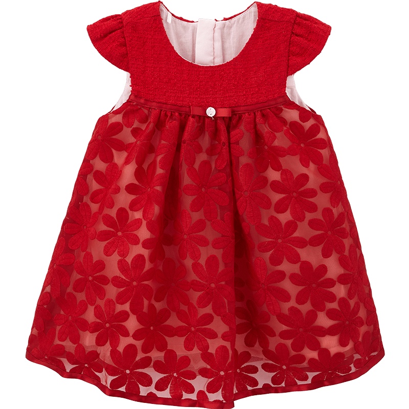 [商场同款]英氏童装连衣裙女宝宝新款提花拉链背心裙11193467