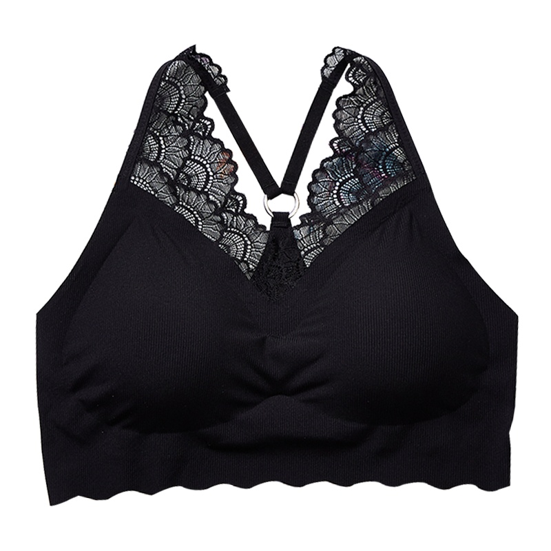 冰丝无痕内衣女无钢圈薄款聚拢防走光打底抹胸性感蕾丝美背裹胸