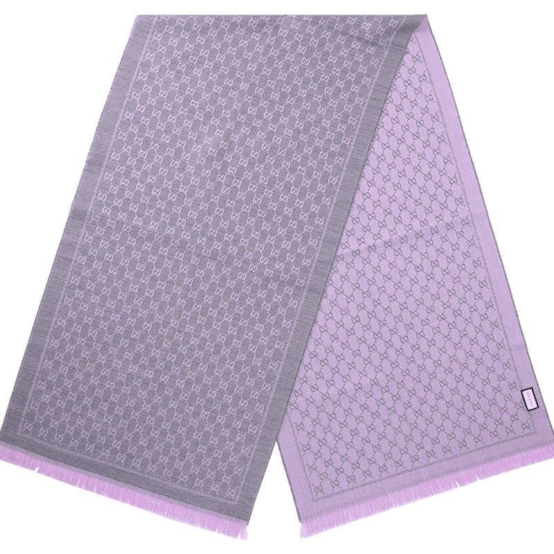 古驰 GUCCI 围巾 GG双G印花款411115 女款围巾