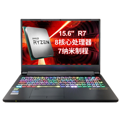 未来人类AMD-27X7SH11游戏本15.6英寸RTX2070桌面级AMD处理器R7-3700X16G双通道高频内存512G PCIe固态学生吃鸡笔记本电脑设计类专业优选绘图建模