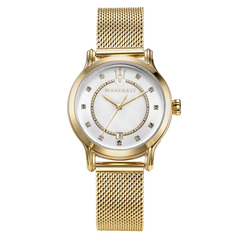 玛莎拉蒂（MASERATI）EPOCA系列防水潮流时尚钢带石英女士腕表 R8853118502