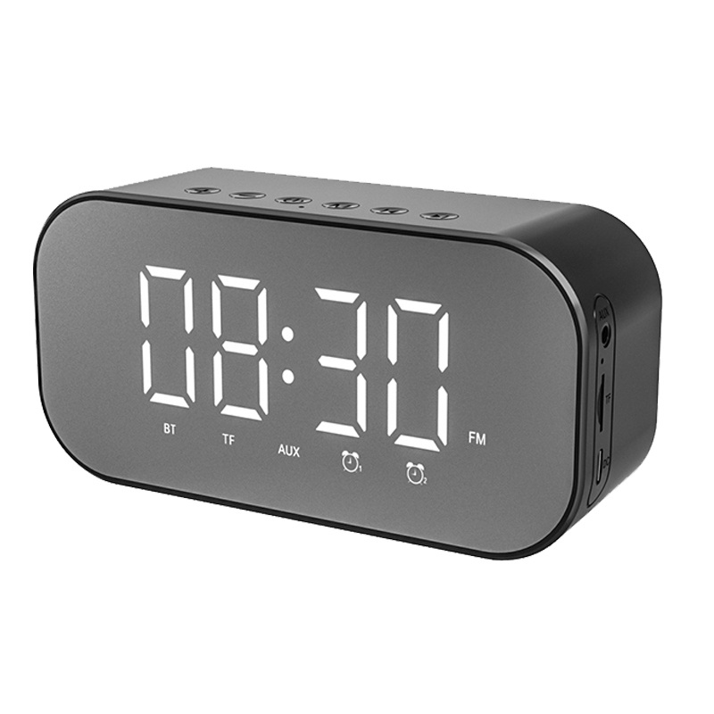 风悦雅韵仕S5闹钟蓝牙音箱迷你插卡电脑响低音炮微信收款播报黑色