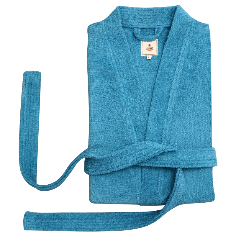 洁丽雅浴袍纯棉毛圈睡袍全棉浴巾毛巾料酒店加厚浴衣