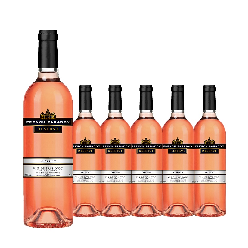 法国原瓶进口 茗酊古堡桃红葡萄酒 French Paradox Rose 整箱装750ml*6