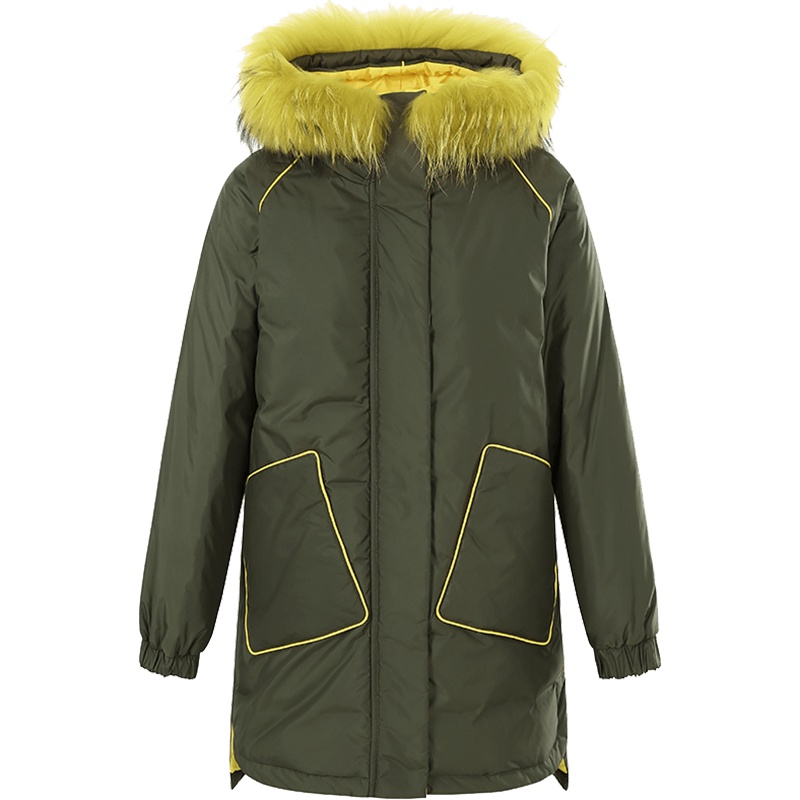 ERAL/艾莱依女装2018新款秋冬时尚大毛领休闲羽绒服女