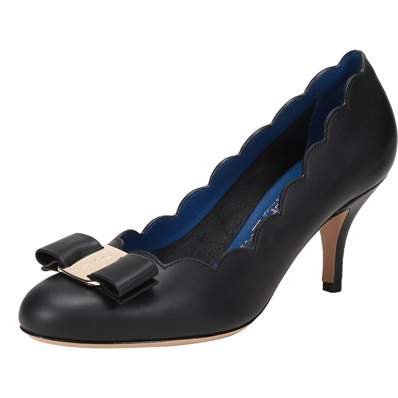 Salvatore Ferragamo 菲拉格慕 女士 牛皮蝴蝶结高跟鞋 0733813