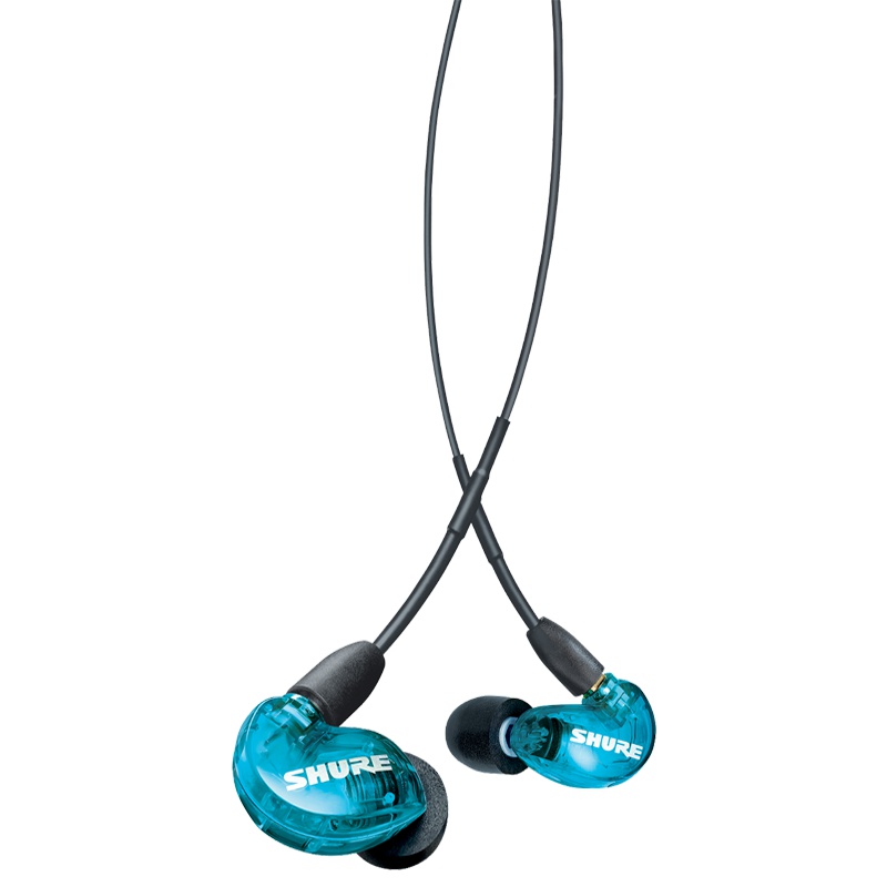 Shure/舒尔 SE215音乐耳机入耳式 线控动圈隔音耳机hifi听歌耳塞 蓝色