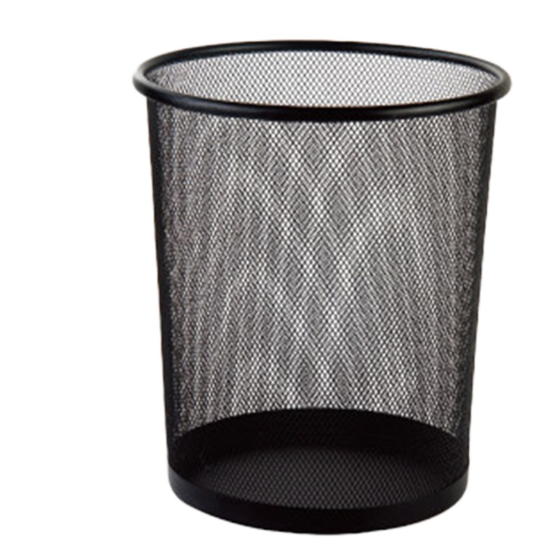 得力 YC 9189大号圆纸篓(黑)(只)295x240x343mm金属丝网喷塑工艺