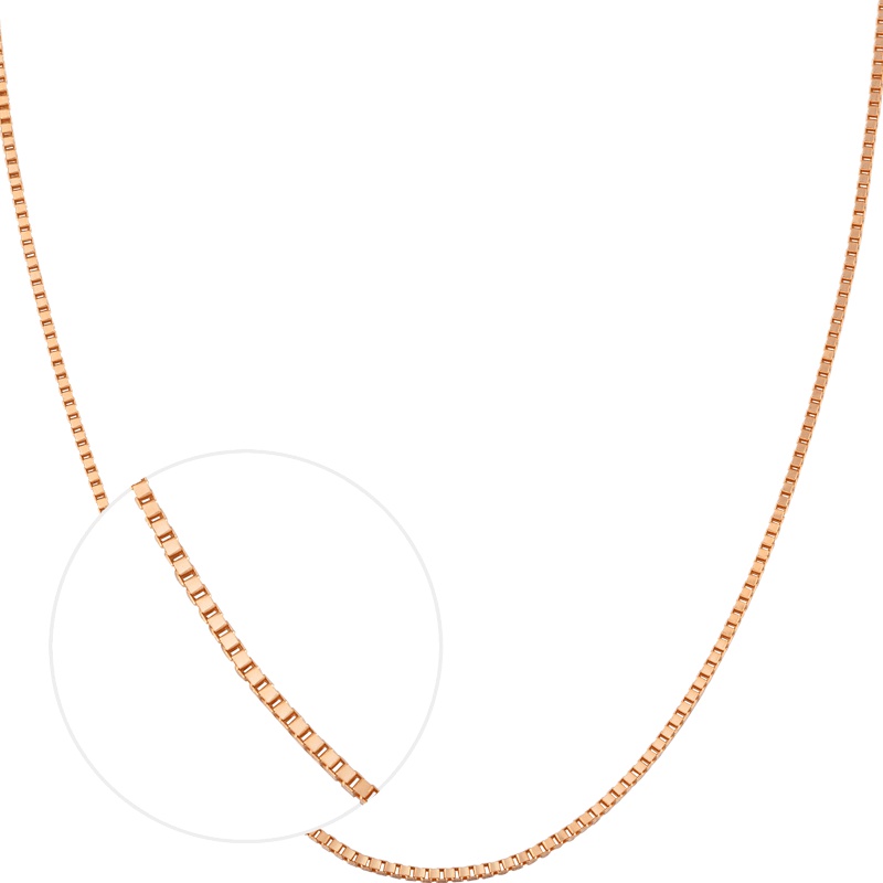 周生生(CHOW SANG SANG)18K红色金盒仔项链百搭素链