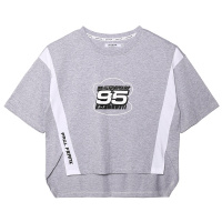 Paul Frank/大嘴猴 夏季短袖t恤女拼接休闲运动风短袖