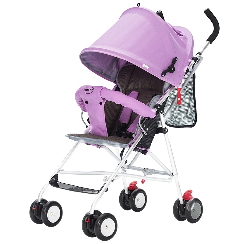 CHBABY晨辉轻便可折叠铝管全蓬透气婴儿手推车四轮避震伞车301E铝管 紫色