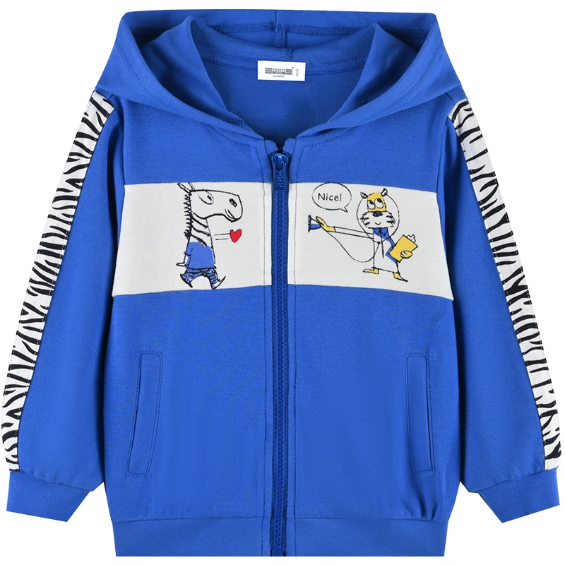 [8折价:28.8元]铅笔俱乐部童装男童外套连帽针织小童上衣卡通韩版春装新款