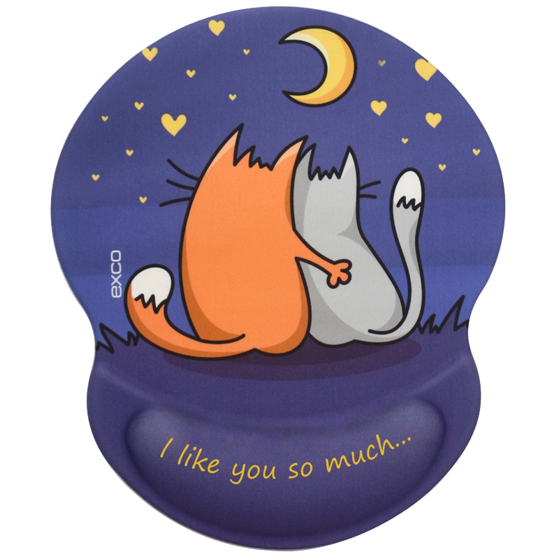 宜适酷(EXCO)太爱你护腕鼠标垫 硅胶腕垫 加厚游戏垫 苏宁自营 MSP016布制